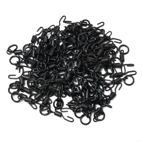 Spinner de pesca giratorio para carpa, cambio rápido, aparejos Ronnie, disponibles en varios paquetes de 10/20/50/100 piezas en negro mate (20 piezas)