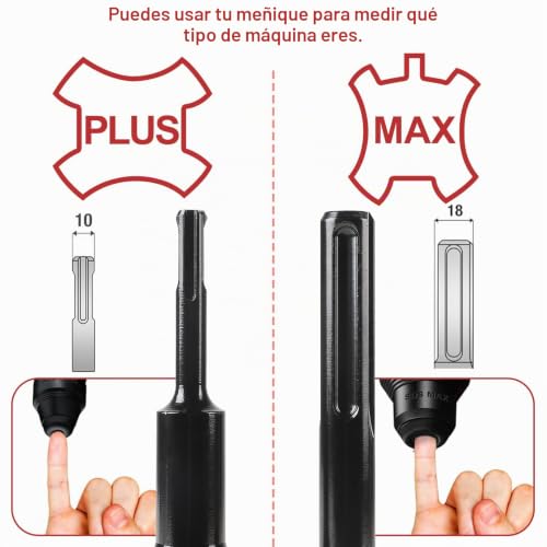 Miniatura 7 de Cprosp 3 Piezas Cincels Sds Max Set 600mm, Cincel Plano 25mm Baldosas 50mm Puntiagudo, Para Concreto, Mampostería,Taladros Ligeros Y Martillos De Impacto