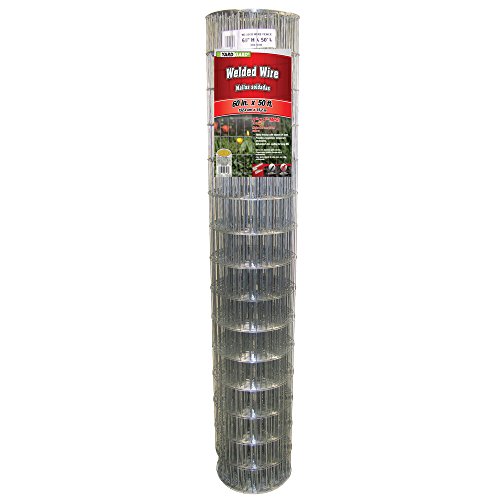 Image of YARDGARD 2 in. x 4 in. Mesh Welded Wire Fence Roll, 60 in. x 50 ft., 14-Gauge Galvanized Steel Fence for Animal Enclosures, Garden Protection and Property Fencing, Rabbit Control an Utility Fence