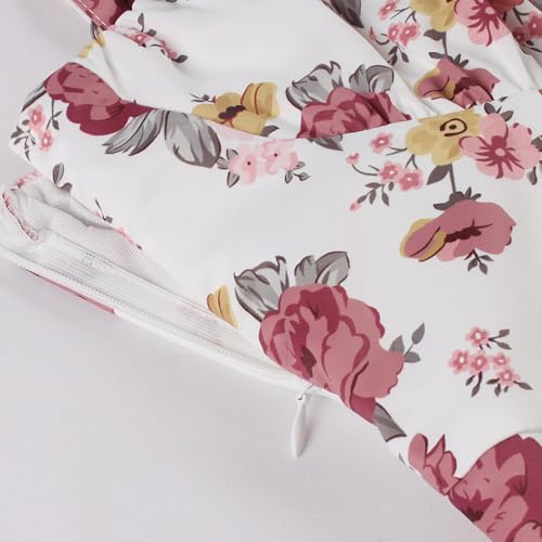 Image of ABEHIK Women Floral Corset Dress Summer Dress 2026 Boho Flowy Slit Lace Up Midi Dresses Going Out A Line Casual Sundress