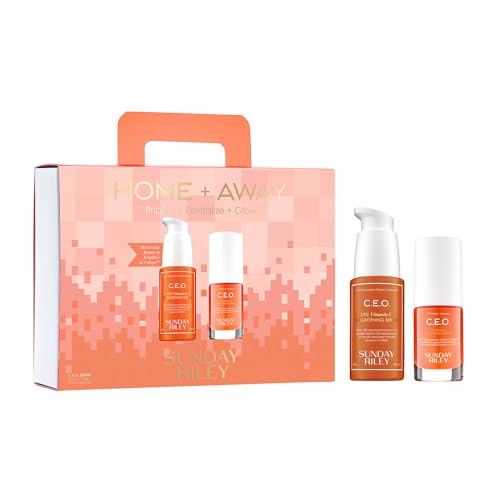 Sunday Riley Home + Away Brighten, Revitalize + Glow Set