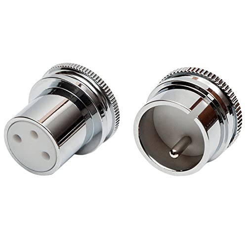 Tertullus Lot de 2 capuchons XLR pour embouts XLR - Capuchons antibruit - Cuivre rhodium avec téflon (1 XLR femelle+1 XLR mâle) Cover
