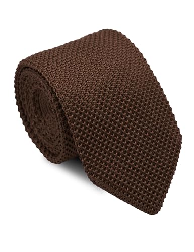 Knit Ties for Men Solid Color Skinny Tie