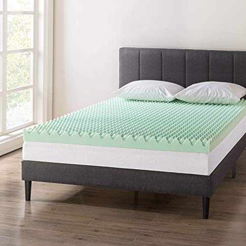 Best Price Mattress Cubrecolchón de Espuma viscoelástica con diseño de Caja de Huevos de 4 Pulgadas con infusión de Aloe calmante, Certificado CertiPUR-US, tamaño Queen - imagen 3