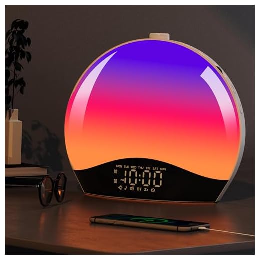 Sunrise Alarm Clock Wake Up Light, Kids Hatch Alarm Clock, Bluetooth White Noise Machine with 22