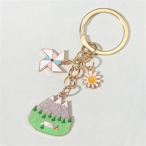 Porte-clés fleur moulin à vent pour sublimer vos sacs à main