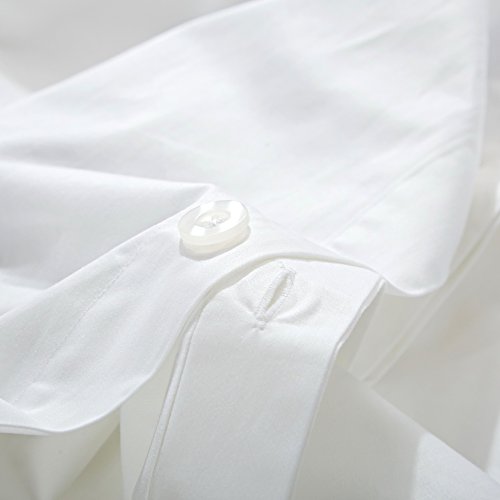 Casabolaj Shading 3 Pieces Do Not Include Filling Duvet Cover Set 100% Egyptian Cotton Sateen Luxury 400 Tc Classic And Contemporary Frame Patchwork Button Closure Corner Ties-White/Taupe/Grey (King) #TOP7