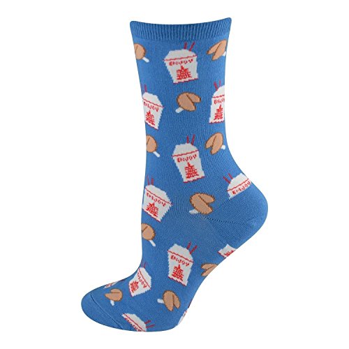 Socksmith Chinese Takeout Womens Blue Crew Socks