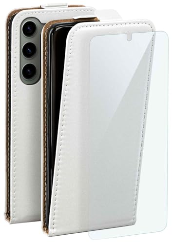 Protection écran Samsung S23 moex avec cet étui portefeuille blanc anti-choc