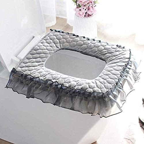 Coussin de toilette en dentelle matelassé housse de siège zippée lavable Mat-D