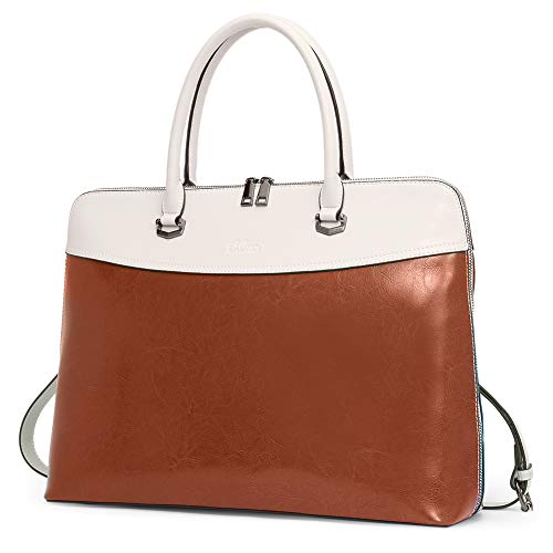 CLUCI Aktentasche Damen Leder, Laptoptasche...