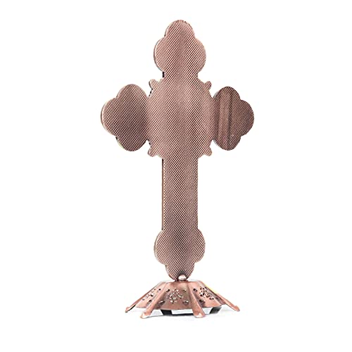 Yiviyar Metal Crucifix Wall Cross 12 Apostles Statue Jesus Cross Religious Gifts Rustic Standing Cross Wall Decor Vintage Cross Wall Art For Home Decor And Presents (Red) #TOP3