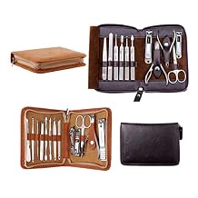 FAMILIFE F03 Manicure Set, Pedicure Kit Nail Clipper Set 13pcs Professional Men Grooming Kit Stainless Steel Portable and Manicure Set, FAMILIFE Nail Clippers Set Professional Manicure Kit 11 in 1