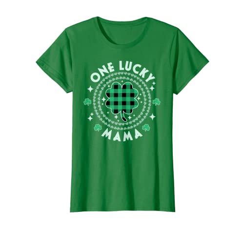 Mujer One Lucky Mama Irish St Patricks Day Shamrocks Verde Divertido Camiseta