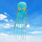 Kites for Adults Giant Octopus Kite 26ft for Outdoor Fun Large 3D Kite with Reel for Beach, Park, and Family Gatherings - Durable Design Easy to Fly