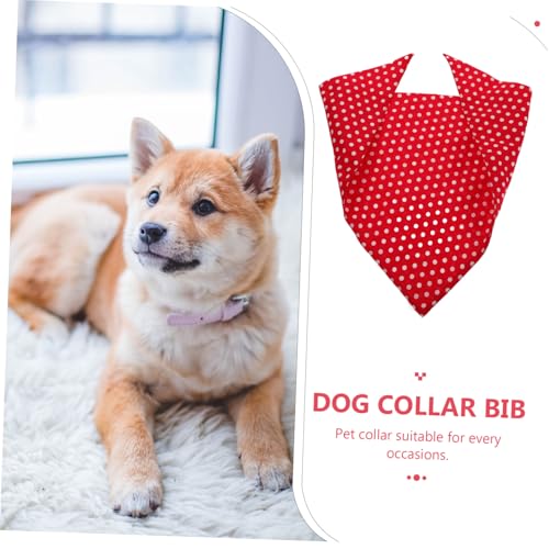 Angoily Hunde Halstuch Bandana Für Corgi Zwergspitz Doppelseitiges Angenehmes Haustierhalsband Mit Rundpunkten in Rot Für Halloween Und Täglich Hält Ihren Hund Sauber Und Attraktiv