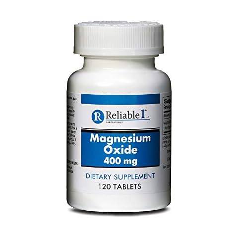 Magnesium Oxide 400mg Tablets by Reliable-1 Laboratories | Magnesium Supplement for Women and Men | Bone Strength and Heart Health Supplements | 120 Count Bottle Cover