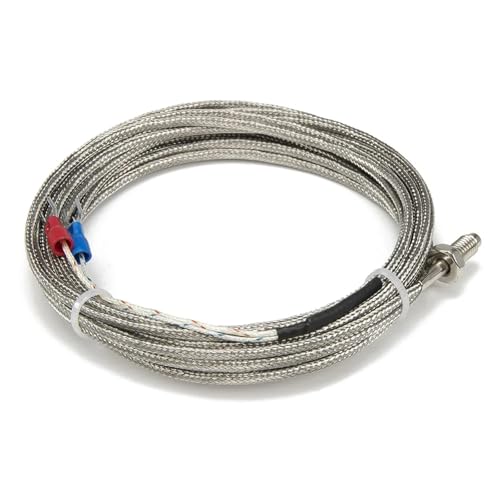 Termopar K tornillo M8 sensor temperatura metal cable 5 metros 3