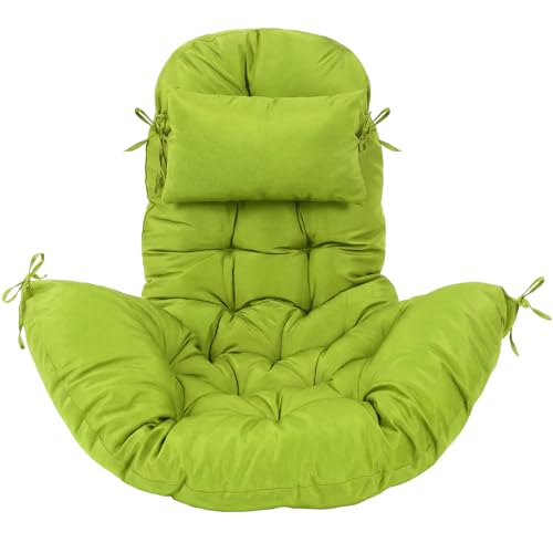 Tudomro Egg Chair Cushion Filling 2.58 kg 51 x 37 Inch Replacement Rocking Wicker Chair Cushions High Back Swing Hammock Hanging Cushion for Indoor Outdoor Patio(Green 1 Pcs)