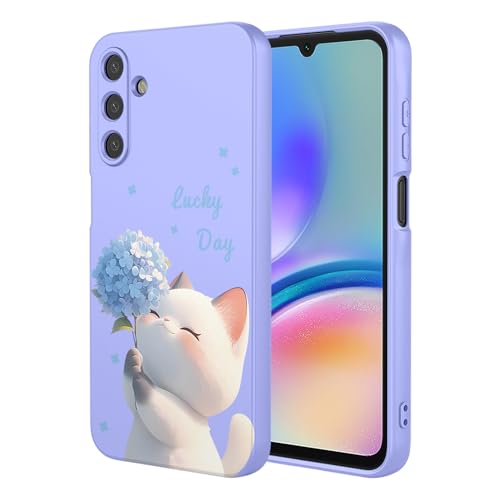 BORYA Silicone Coque pour Samsung Galaxy A05s 4G, Antichoc Souple Soyeux Très Mince Premium TPU Housse, Élégant Simple Mignon Motif Étui, Anti-Rayures...