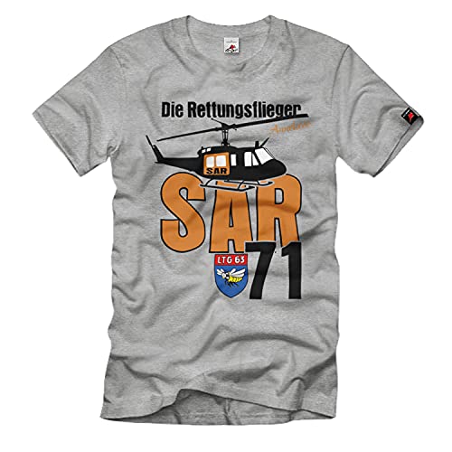 T-shirt Huey UH-1D gris SAR 71 tailled L imprimé aéronautique pour homme