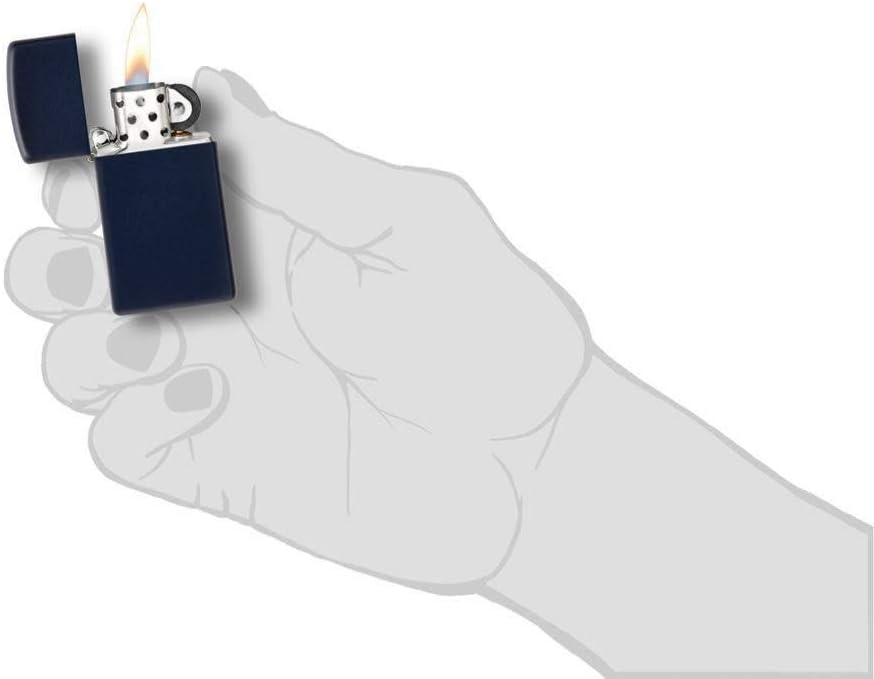 Zippo Slim Navy Matte Pocket Lighter