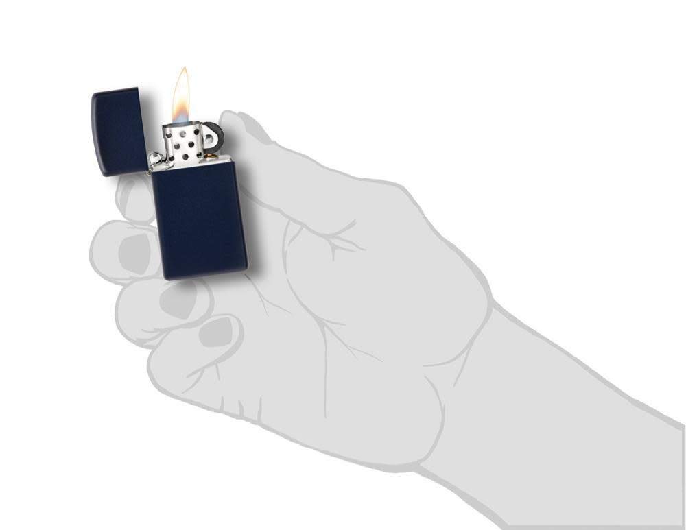 Zippo 1639 Slim Navy Blue Matte Windproof Lighter