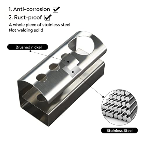 Wincase Nickel Toothbrush Holder Adhesive, Brassed Toothpaste Holder For Bathroom, Stainless Steel No Drills #TOP4