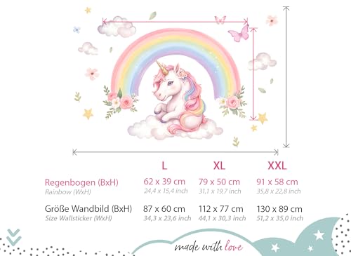 Sticker licorne arc-en-ciel pour accompagner les nuits de bébé