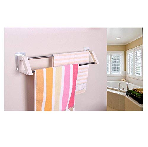 Étagère porte-serviettes C2 en acier inoxydable et ABS pour fixation murale - 4