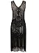 Vijiv 1920s Style Inspired Charleston Sequin Layer Tassel Cocktail Flapper Dress