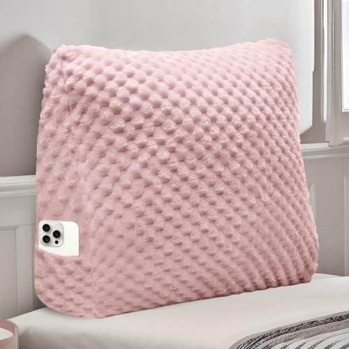 WUIOYNF Morbido cuscino da letto, grande cuscino per la schiena, comodo e di supporto, cuscino da lettura, per divano e letti, cuscino di sostegno, cuscino per il collo con rivestimento rimovibile