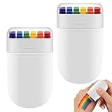 LGBTQ Accessoires Regenbogenfarben Gesichtsfarbe, Farbenfrohe Schminkstifte für Pride Paraden und Festivals, 2er Set Rainbow Face Paint