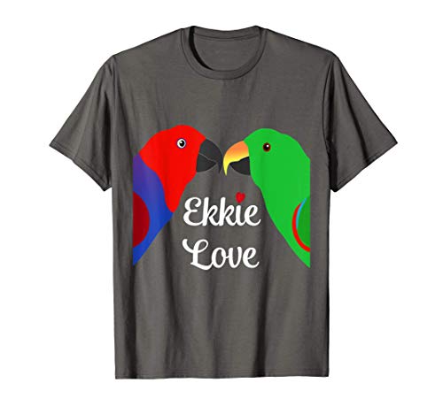 Eclectus Masculino Femenino Corazón de amor Camiseta