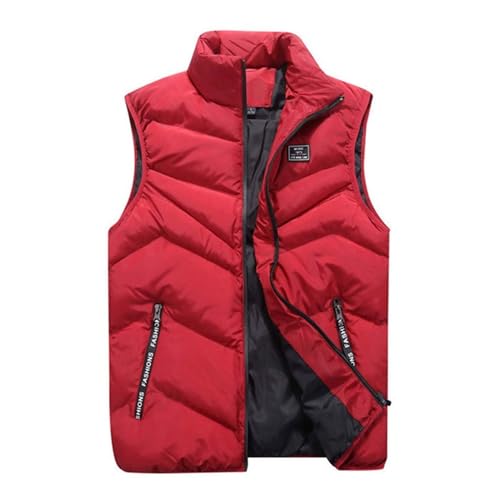 Casaco sem mangas jaqueta grossa colete quente masculino inverno com capuz de algodão acolchoado (Co