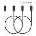 USB Type-C to USB C 3.1 Cable, ZeroLemon 3.2ft[2Pack] Type C Fast Charger Cable for MacBook Pro, Galaxy S9 / S8 Plus Note 9 / 8, LG V30, Pixel 3 XL, 2018 iPad Pro 11" 12.9" and More - Black