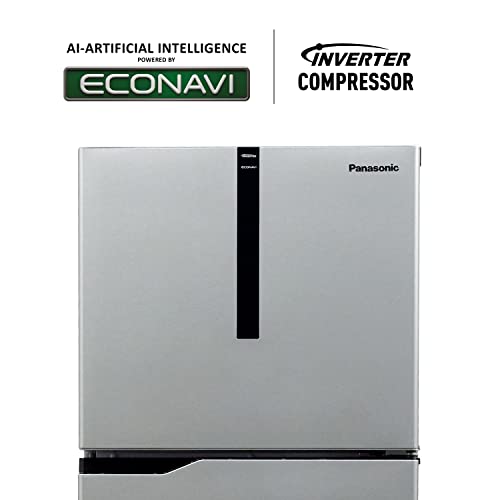 Image of Panasonic 280 L Double Door 3 Star AI Enabled Inverter Technology Frost Free Refrigerator (NR-TH292CVHN, Electric Grey, Jumbo Fresh Vegetable Basket, Net Capacity 256L)