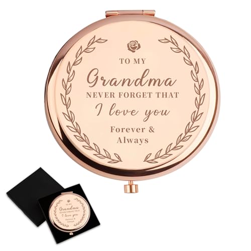 QONCV Grandmother, Gifts for Grandma, Grandma Stocking Stuffers, Presents for Grandma, Grandma Compact Mirror, Gifts for Grandma Birthday, Grandmother Gift,Christmas Grandparents Gifts