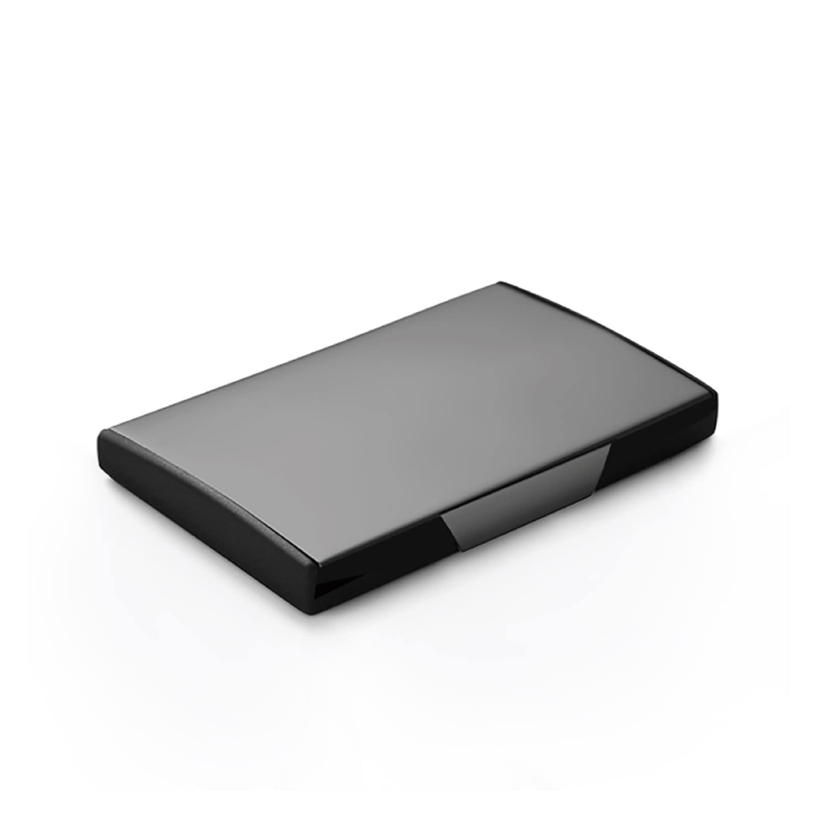 Porta Biglietti da Visita Porta biglietti da visita in metallo di fascia alta, custodia for biglietti da visita da uomo, signore squisita portatile Black Black Titanium Semplice Business Biglietti da