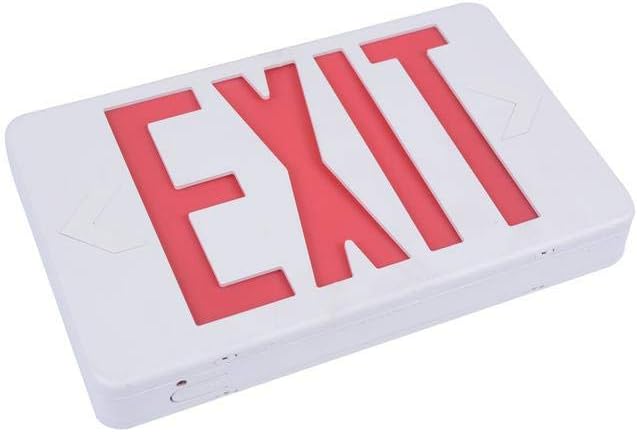 Commercial Electric LED Exit Sign displaying red text