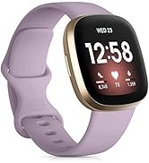 Oielai Kompatibel für Fitbit Versa 4/Fitbit Versa 3/Fitbit Sense 2/Fitbit Sense Armband, Silikon ...