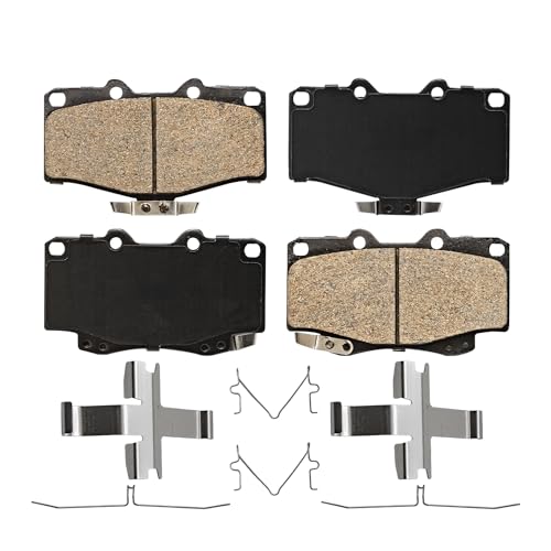 Image of Detroit Axle - Front Brake Pads for 1995-2002 Toyota 4Runner, 1995-2004 Tacoma 1996 1997 1998 1999 2000 2001 Ceramic Brake Pads Replacement