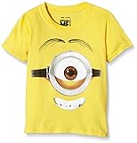  Minions Stuart Face Top, Amarillo (Yellow), 5-6 Años para Niños