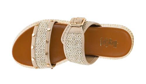 Corkys Footwear Women's Walk Of Shame Sandals - Comfortable 1.5-inch Platform and a Soft Insole Designed for All-Day Wear, Two Chic Straps and Raffia Wrapped Outsole4