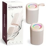 KOVE Kommuter Wireless Bluetooth Boombox - Dual Splittable IPX7 Rated Waterproof Bluetooth Speaker with 20W Loud Stereo Sound and Dual 1500mAh Li-ion Battery - Wireless Surround Sound (Sand)