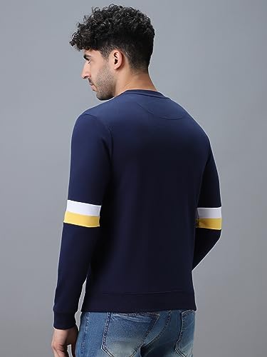 Image of Urbano Fashion Men's Cotton Color Block Sweatshirt