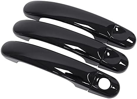 HouYeen 6PCS Front and Rear Exterior Door Handle Cover for T5 T6 Transporter Caddy Vans (Gloss Black)