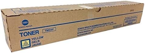 Genuine OEM Konica Minolta Yellow Toner Cartridge TN514Y A9E8230, 26K Yield Bizhub C458 C558 C658
