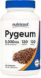 Nutricost Pygeum 5000mg, 120 Capsules - Veggie Capsules, Non-GMO, Gluten Free, Vegetarian Friendly
