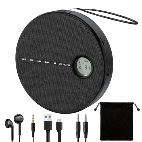 Portable Bluetooth CD Player with Anti-Skip, Stereo Speakers & Headphones - image 9